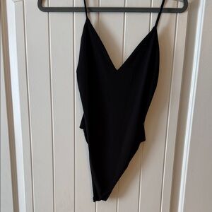 Black V-Neck Swimsuit